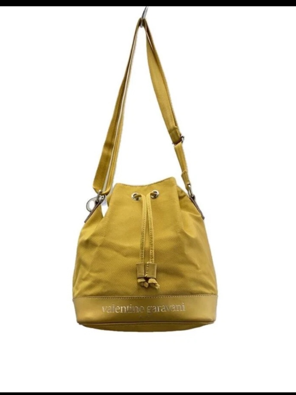 Valentino Garavani Yellow Drawstring Bucket Shoulder Bag